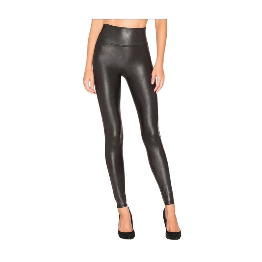 SPANX FAUX LEATHER LEGGINGS -small